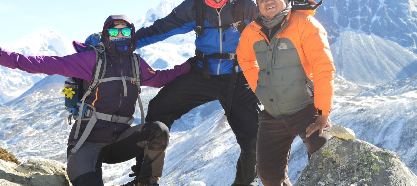 Mountaineer In mountain in Nepal
